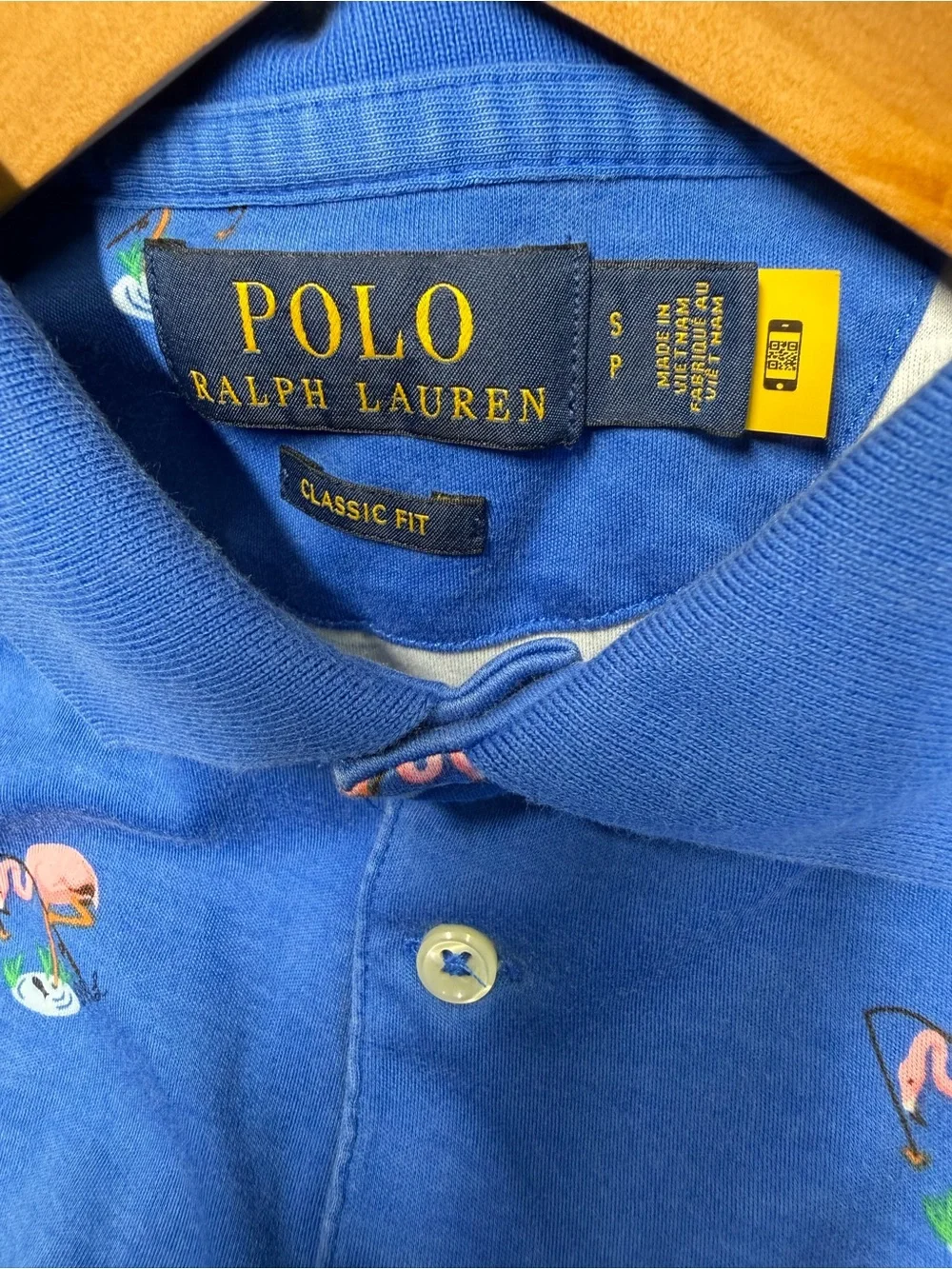 Polo Ralph Lauren Polo Shirt All Over Print Blue Men’s Size Small Classic
